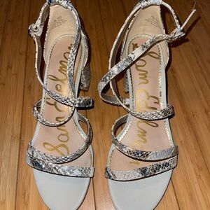 Sam Edelman Snakeskin Block Heels